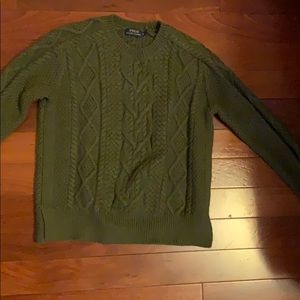 Polo Ralph Lauren Cable Knit Olive Sweater